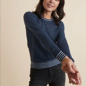 Marine Layer Raglan in Navy/White S
